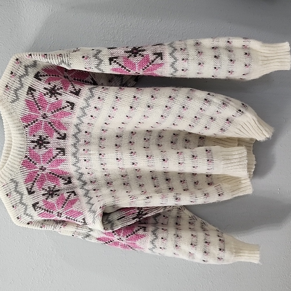 Vintage Norlender Sportswear Wool Sweater Fair Isle Made in Norway